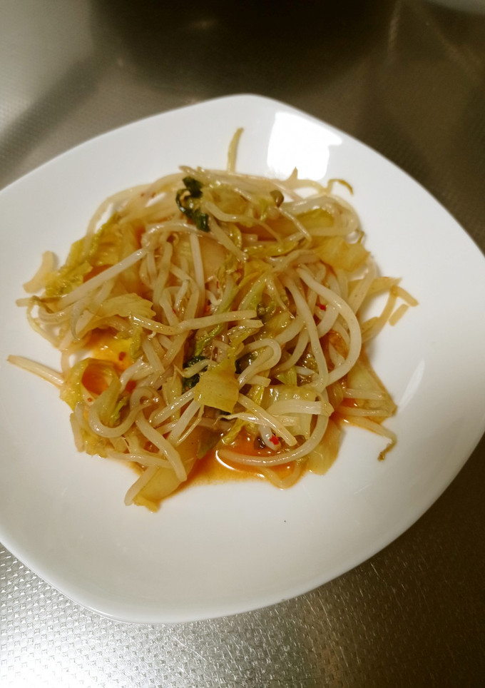 白菜ともやしのキムチ炒め-レシピのメイン写真