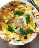 根菜チクワ肉なしルーローハン味オムレツ風
