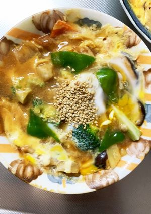 根菜チクワ肉なしルーローハン味オムレツ風-レシピのメイン写真