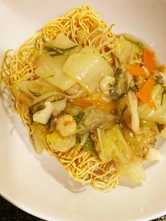 簡単皿うどん:私はハーフ長崎!-レシピのメイン写真