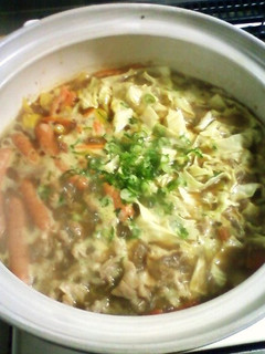 残ったカレーでカレー鍋♪-レシピのメイン写真
