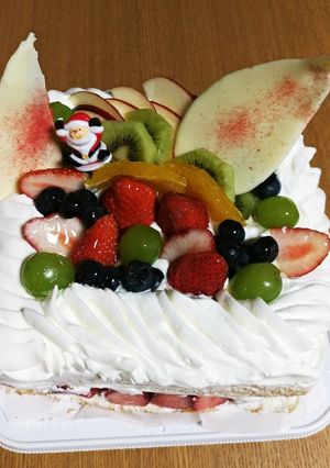 フルーツたっぷりクリスマスケーキ-レシピのメイン写真