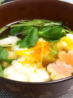 とろろ と 三つ葉のお雑煮-レシピのメイン写真
