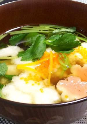とろろ と 三つ葉のお雑煮-レシピのメイン写真