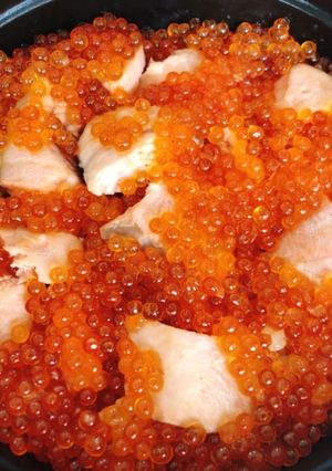 鮭といくらの炊き込みご飯(はらこめし)-レシピのメイン写真