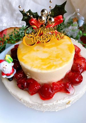 二段重ねのフルーツ&チーズムースケーキ-レシピのメイン写真