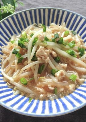鶏むねミンチともやしのヘルシー担々麺風-レシピのメイン写真