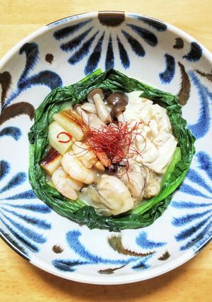 冷凍のカキとエビに豆腐のうま煮◎簡単です-レシピのメイン写真