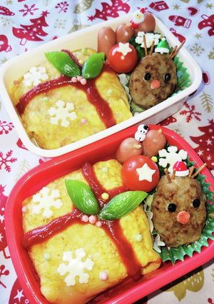 オムライス☆クリスマスプレゼント弁当☆-レシピのメイン写真