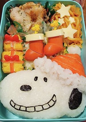 クリスマススヌーピーおにぎり弁当!-レシピのメイン写真