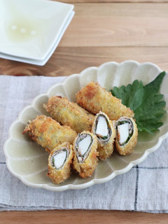 ご飯がすすむ!大和芋の豚巻き梅しそ風味-レシピのメイン写真