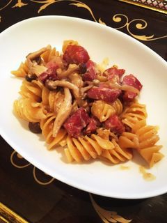 ベーコンときのこのクリームパスタ♡-レシピのメイン写真
