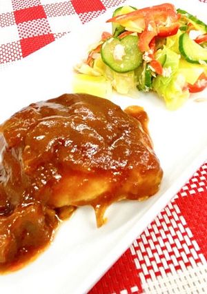 鶏肉のトマトソース@つくば市学校給食-レシピのメイン写真