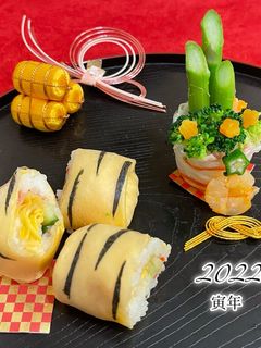 おせち料理に♪門松と寅柄の生春巻き-レシピのメイン写真