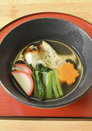 飾りにんじんのお雑煮-レシピのメイン写真