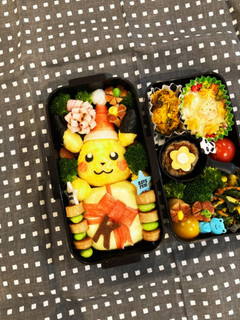 キャラ弁 ピカチュウサンタ クリスマス-レシピのメイン写真