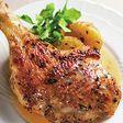骨付き肉のソテー 白ワインソースかけ