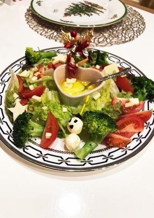 クリスマスサラダ〜簡単リース風-レシピのメイン写真