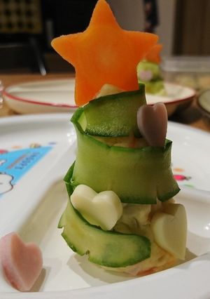 簡単！ポテサラでクリスマスツリー-レシピのメイン写真