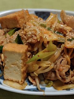 ★厚揚げと豚肉のキムチ炒め★-レシピのメイン写真