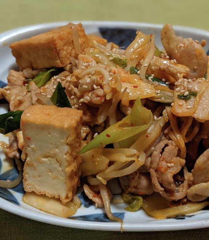 ★厚揚げと豚肉のキムチ炒め★-レシピのメイン写真