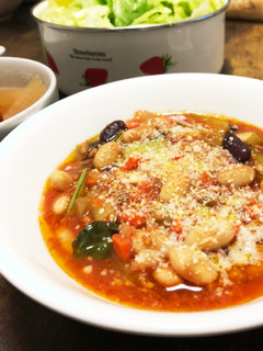 レンチン☆大豆たっぷりミネストローネ-レシピのメイン写真