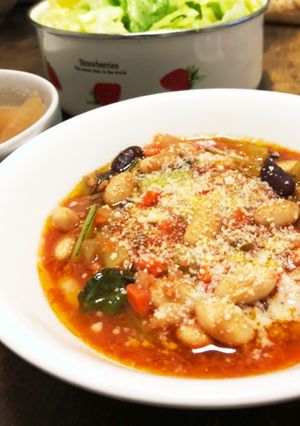レンチン☆大豆たっぷりミネストローネ-レシピのメイン写真