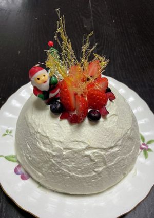 飴細工を飾った☆Xmas ドームケーキ-レシピのメイン写真