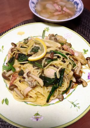 牡蠣のパスタ 野菜たっぷり-レシピのメイン写真