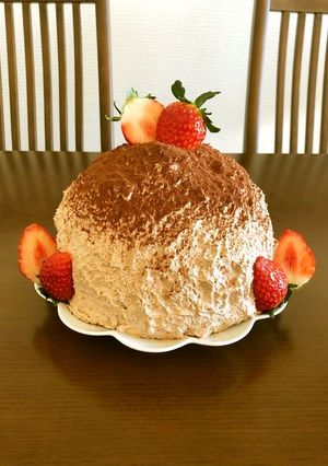 生チョコクリームのドームケーキ♪-レシピのメイン写真
