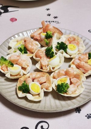 餃子の皮で初めて作りました。-レシピのメイン写真