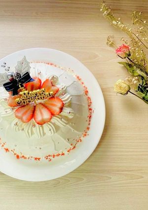 簡単♡いちごのクリスマスドームケーキ-レシピのメイン写真