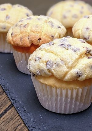かわいい❤チョコチップメロンパンマフィン-レシピのメイン写真