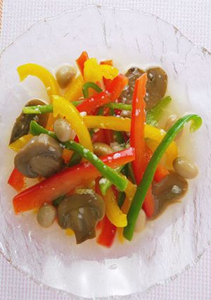 マッシュルームと野菜と豆のマリネ-レシピのメイン写真