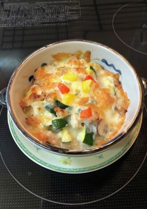 鶏ひき肉とズッキーニのチーズ焼き-レシピのメイン写真