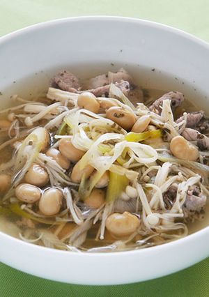 大豆と豚肉のゆかりスープ-レシピのメイン写真
