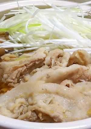 きのこ と豚バラの シャキシャキねぎ鍋-レシピのメイン写真