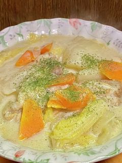 簡単・白菜と鶏もも肉のクリーム煮-レシピのメイン写真