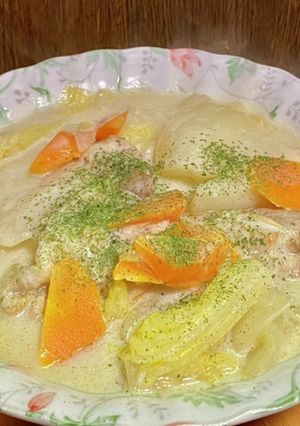 簡単・白菜と鶏もも肉のクリーム煮-レシピのメイン写真
