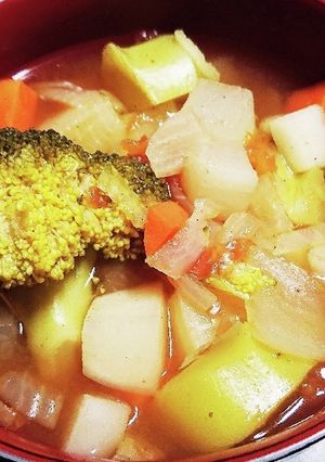 根菜とブロッコリーのトマトスープ-レシピのメイン写真