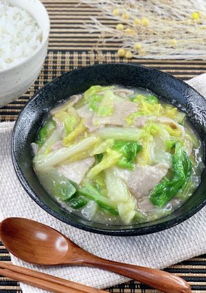 冬ぽかおかず＊豚バラ白菜のとろみ中華炒め-レシピのメイン写真