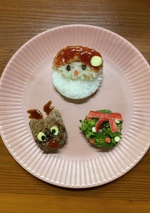 離乳食後期★クリスマスプレート-レシピのメイン写真