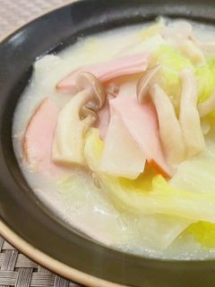 失敗なし♡白菜とハムとしめじのクリーム煮-レシピのメイン写真