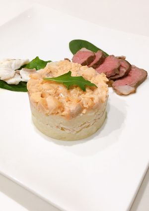 【愛犬レシピ】ポテトとサーモンのケーキ-レシピのメイン写真
