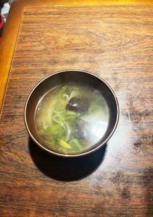 茄子とDOWBLネギの減塩味噌汁-レシピのメイン写真