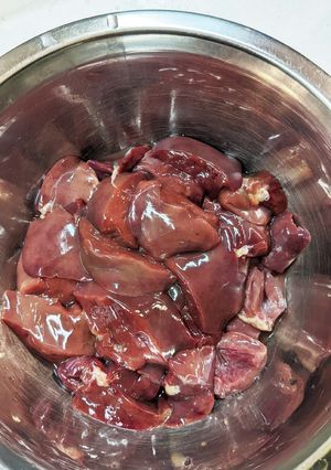 適当　鳥モツ(鶏血肝)の下処理-レシピのメイン写真