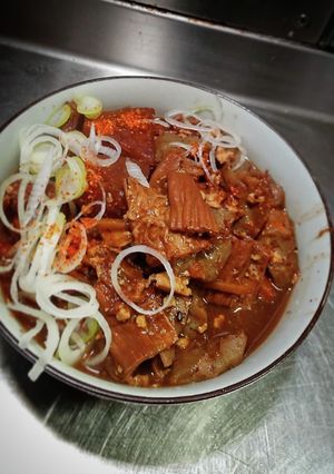 牛モツの赤味噌煮込み❨(@≧↺≦@)❩ノ-レシピのメイン写真