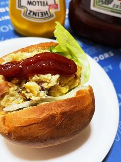 コストコディナーロールでオムレツサンド!-レシピのメイン写真