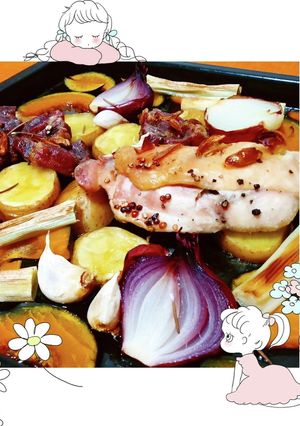 パーティに☆肉と野菜のオーブン焼き-レシピのメイン写真