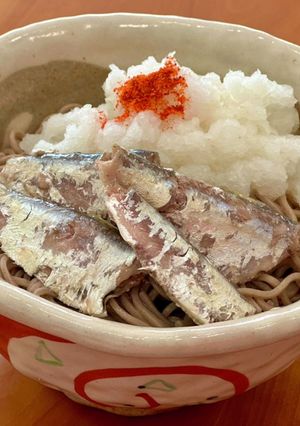 オイルサーディンおろし蕎麦-レシピのメイン写真